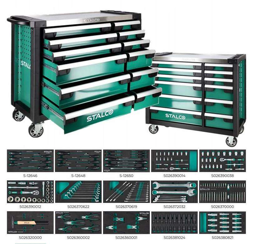 Szafka narzędziowa Stalco z wyposażeniem